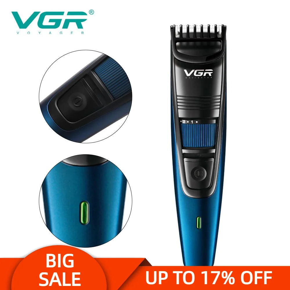 VGR 052 Hair Clipper Professional Personal Care USB Rechargeable  Barbershop Trimmer For Men Washing Barber Haircut Vgr V052