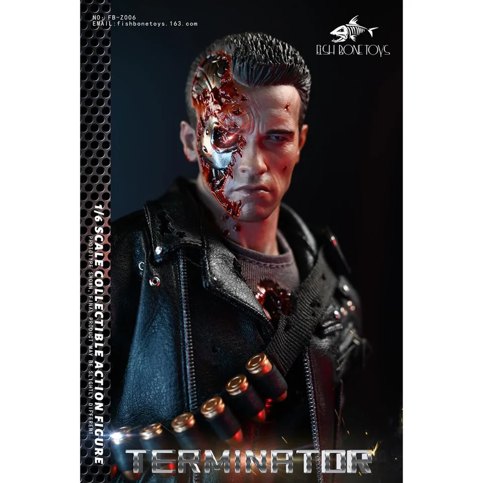 FISH BONETOYS FB-Z006 1/6 Male Soldier Battle Damaged Head Leather 