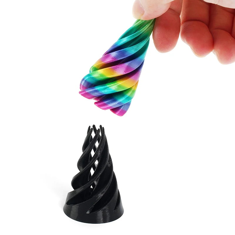 3D Printed Spiral Cone Toy Impossible Pyramid Passthrough Sculpture 3d printed toy pyramid toy