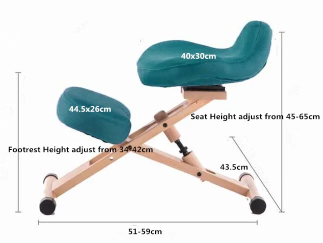 Description Picture 2 of itemFashion Simple Upgraded Version Ergonomic Kneeling Chair Modern Solid Wood Knee Office Stool Sitting Posture Correction Chair