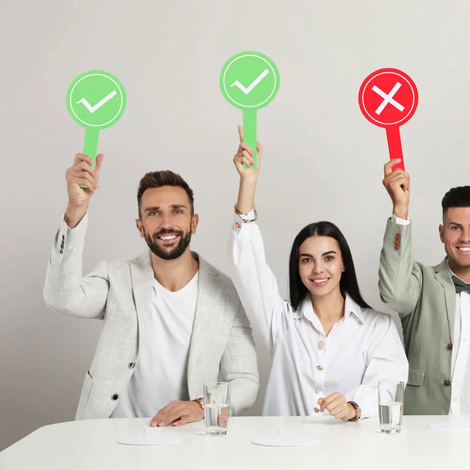 20 Pcs Mini Blank Calling Board Auction Children's Classroom Voting Mixed Colors