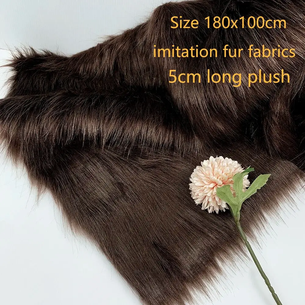 

Sale 5cm Long Imitation Fox Fur Plush 180x100cm 100% Polyester For DIY Sewing Coat Home Pillow Imitation Fur Fabrics