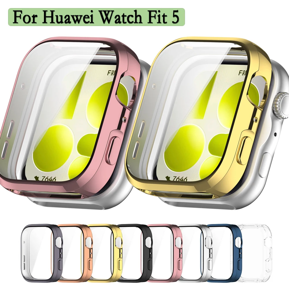 Soft and Flexible TPU Protective Shell for Huawei Watch Fit 5 - Durable Screen Protection Cover