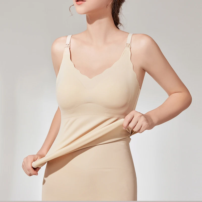 2025 New Maternity Pregnant Women's Top Nursing Tanks Camisole Breastfeeding Vest Postpartum Camisole 4