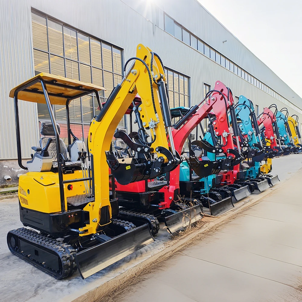 Chinesischer Hersteller Mini-Bagger 1,8 Tonnen Garten All-Terrain Diesel Kleiner Bagger Landwirtschaftlicher Kompakt-Raupenbagger Maßgefertigt