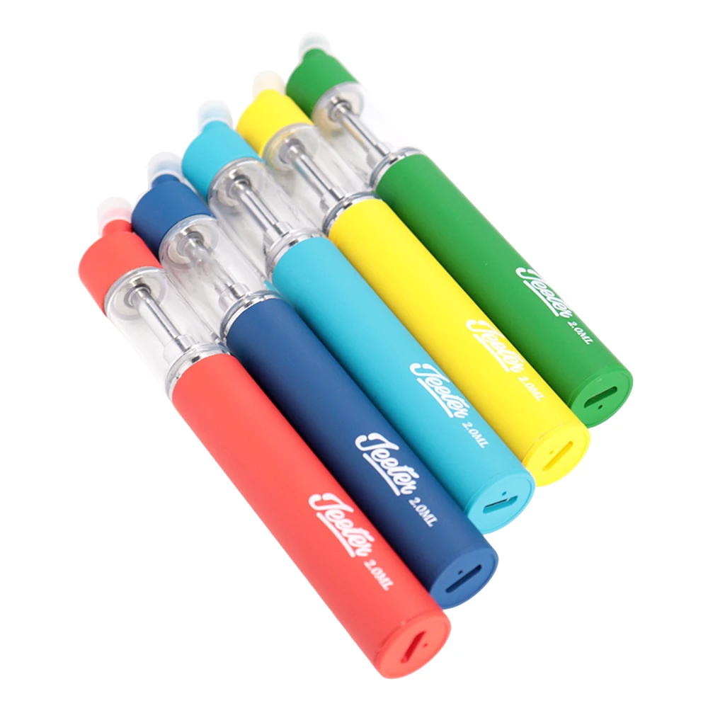 

10Pcs Rechargeable E Cigarettes Device 2ml Empty Vape Pen Thick Oil Cartridges Pod 650mAh Battery Wax Vaporizer Pen with Packing