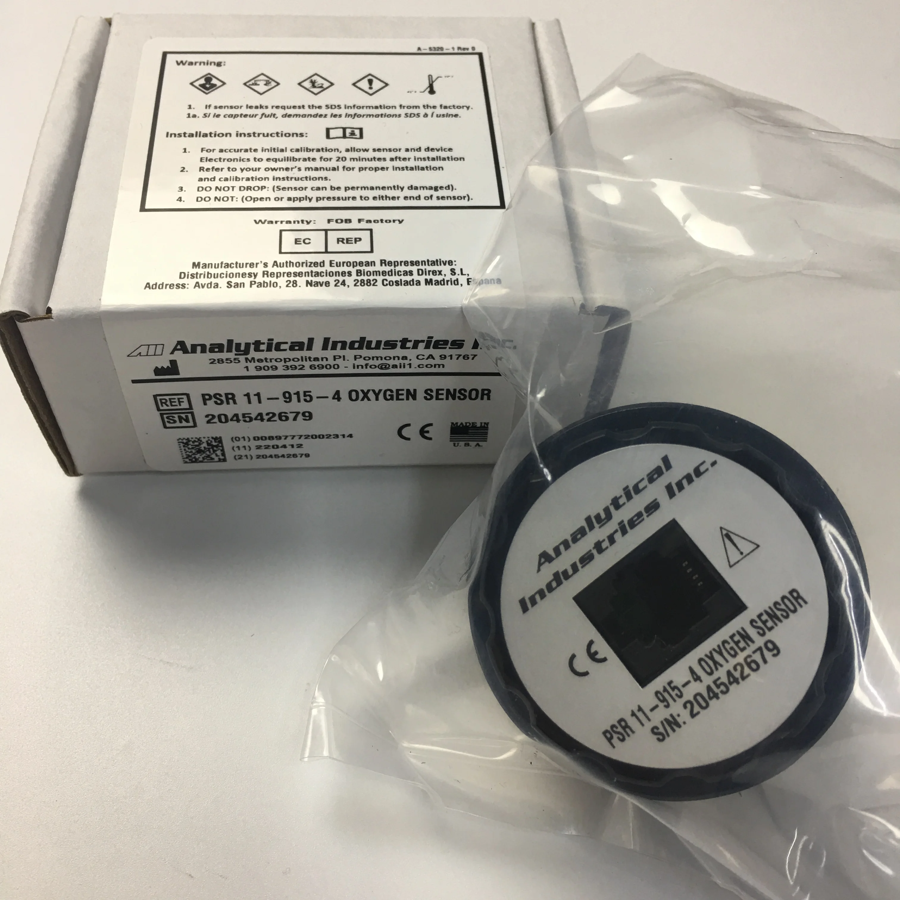 PSR-11-915-4 Oxygen Sensor for  Datex Ohmeda Anesthesia O2 Sensor(M-10)