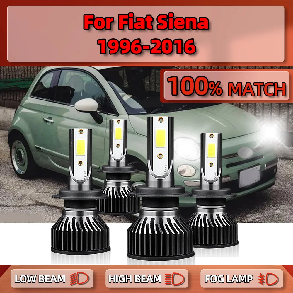 

240W LED Car Headlight Bulbs 40000lm Turbo Car Lamps 12V 6000K Plug&Play For Fiat Siena 1996-2010 2011 2012 2013 2014 2015 2016
