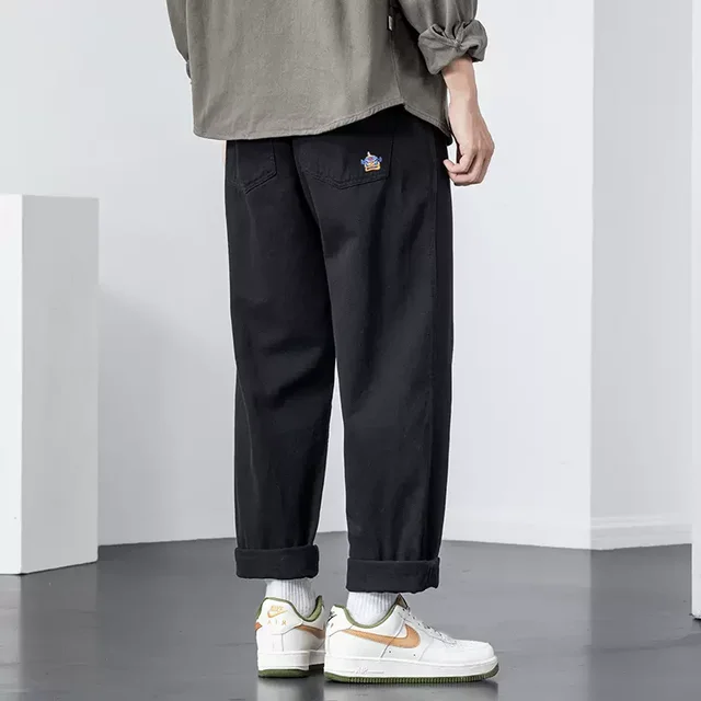 kargo cotton pants men summer