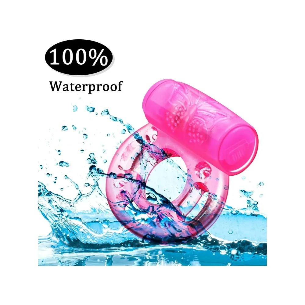Anillo vibrador para pene, anillo de silicona para pene con estimulador de clítoris, Juguetes sexuales para hombres, 5 Anillo vibrador para pene, anillo de silicona para pene con estimulador de clítoris, Juguetes sexuales para hombres, 5