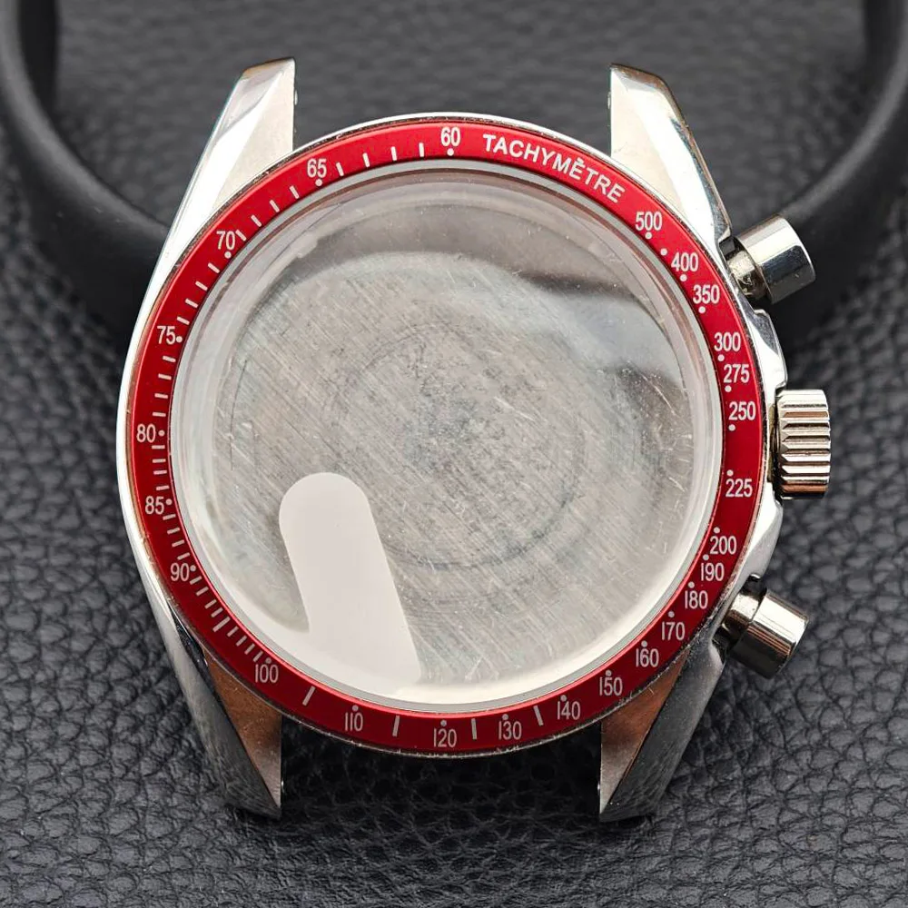 Men's 39.7mm Metal Watch Case with VK63 Movement and 20mm Strap Compatibility, Includes Watch Box
