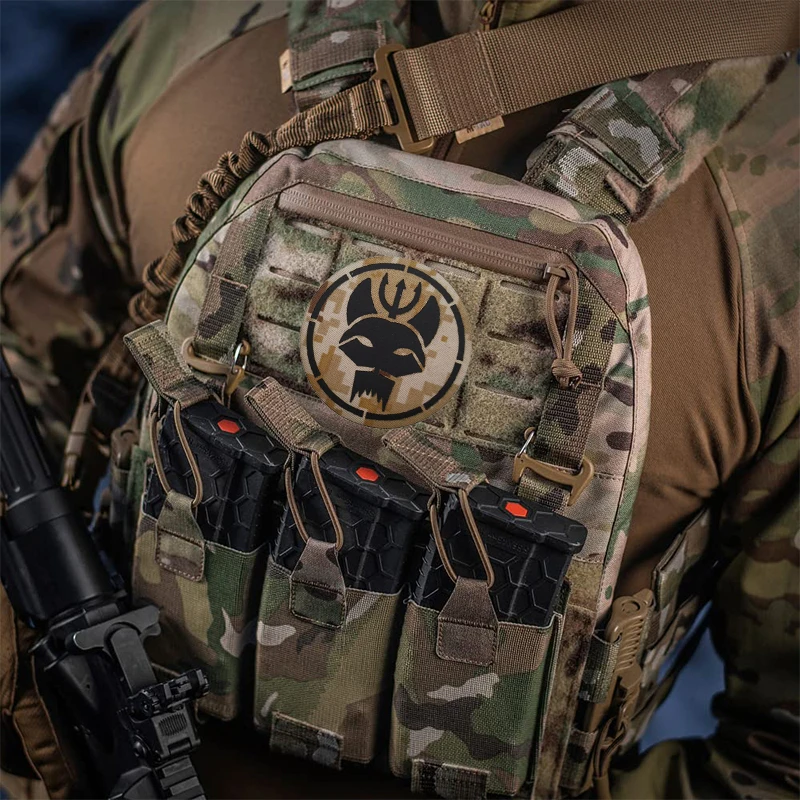 Acheter Camouflage Seal Team Trident Cat Head Infrarouge, support de patch militaire