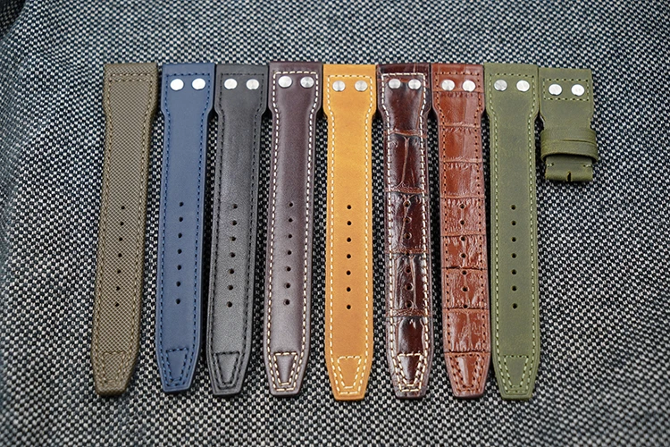 22mm Leather Cowhide Watch Band Replacement for IWC Portugieser