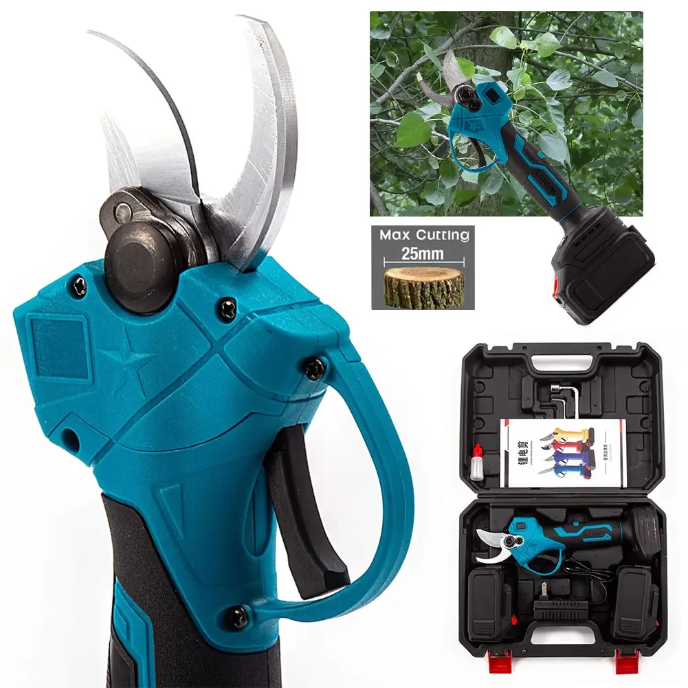 Cordless Electric Pruning Shears Electric Garden Scissors Garden Tool Pruner Fruit Tree Branch Cutter for Makita Battery 3