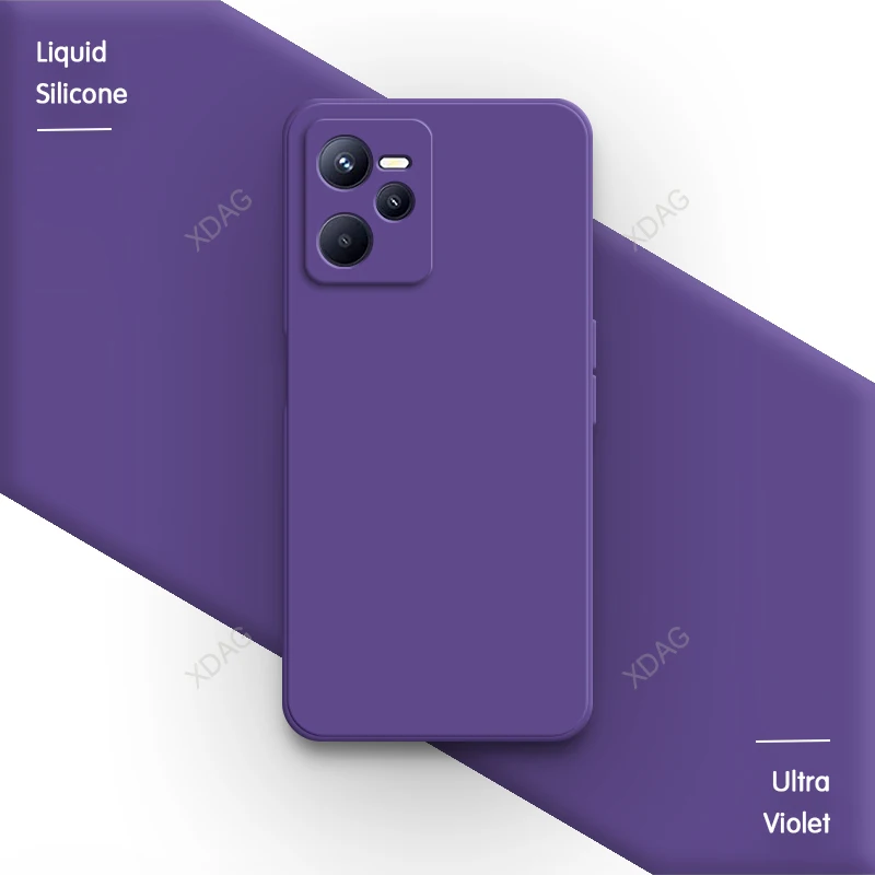 Enhanced Soft Liquid Silicone Square Lens Protection Phone Case - Premium Back Cover in Classic Design
