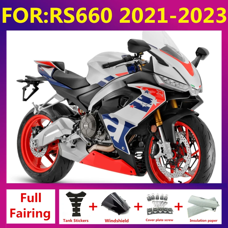 

Fairings Motorcycle Injection Panel Bodywork Frame Protector Kits For Aprilia RS 660 2020-2023 Fairing Accessories set red white