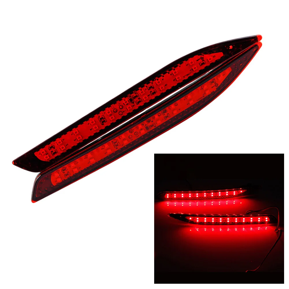 1pc For Accord 2014 - 2016 Car Rear Bumper Reflector Light Tail Brake Light 12V 200G Auto Red Tail Lamp Light Easy To Use