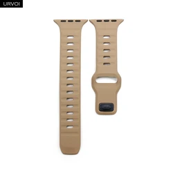 Breathable Silicone Pin - and - Tuck Closure Watch Strap for 44 45 46 49mm (Walnut)