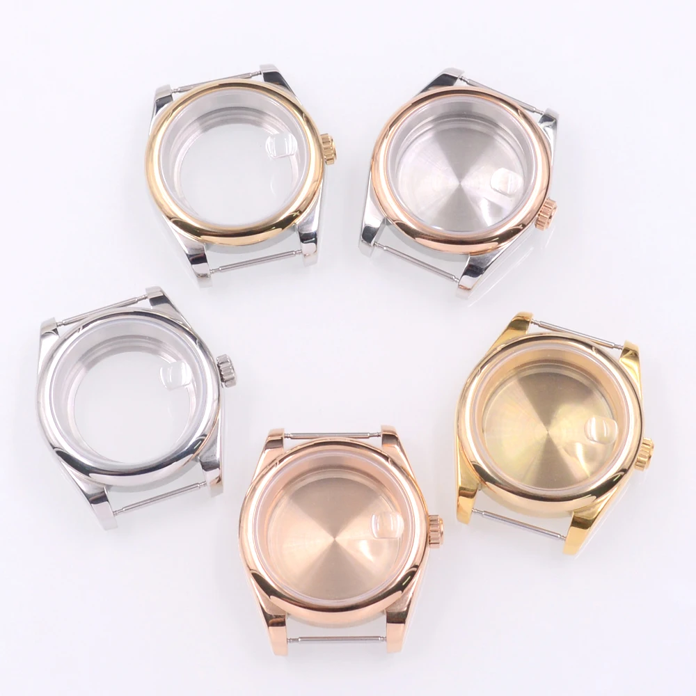 Sapphire Glass Watch Case - Silver/Rose Gold Finish