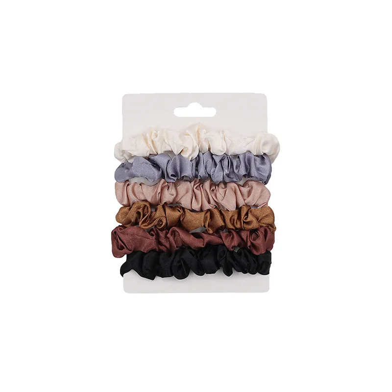 Satin Hair Scrunchies Set Elastic Hair Bands for Women