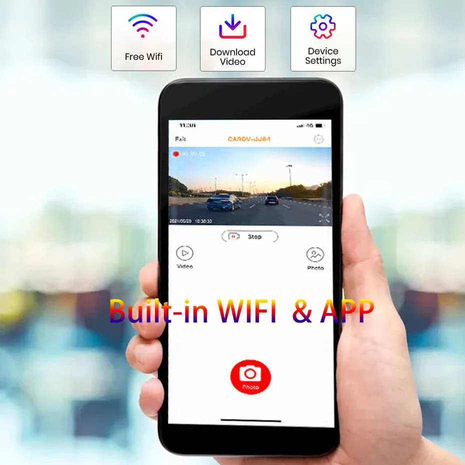 WHEXUNE  ķ 4K 2160P Ĺ ī޶ ī÷  ȵ̵ ڵ GPS ׺̼,  , ڵ DVR BT FM , 10.26 ġ