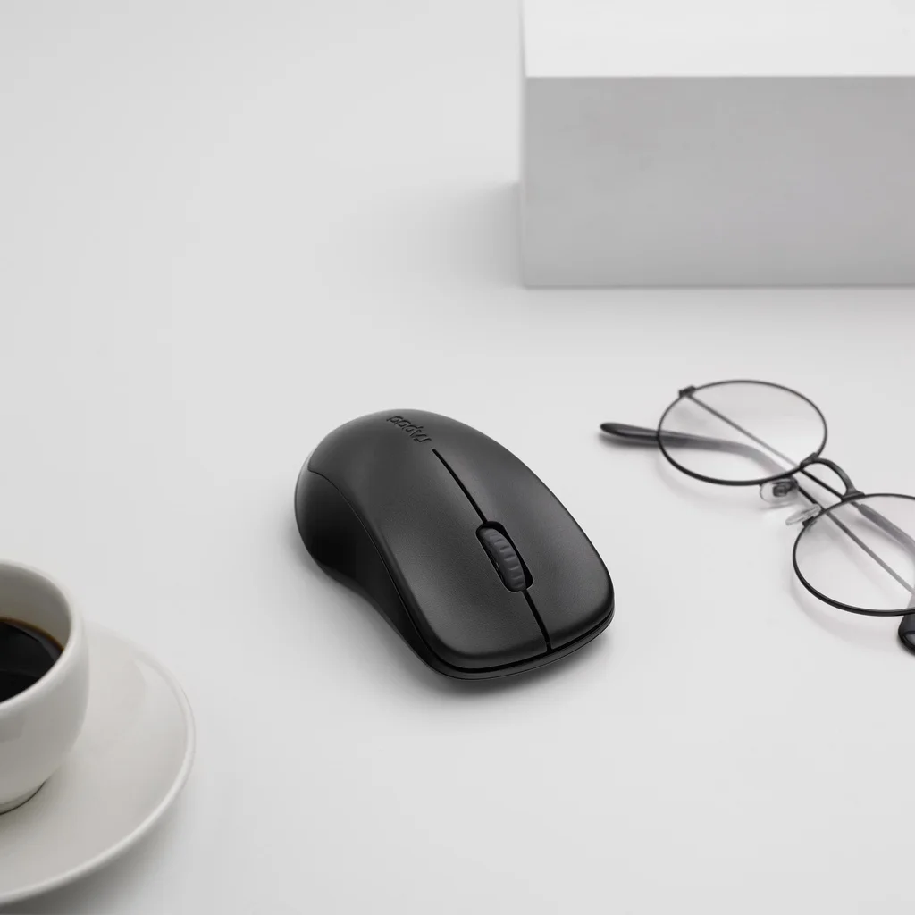 Rapoo 1680 Wireless Mouse 2.4G Portable Ergonomic 3 Buttons Silent Mice Laptop Computer PC Windows Mac Office wireless mouse ergonomic mouse