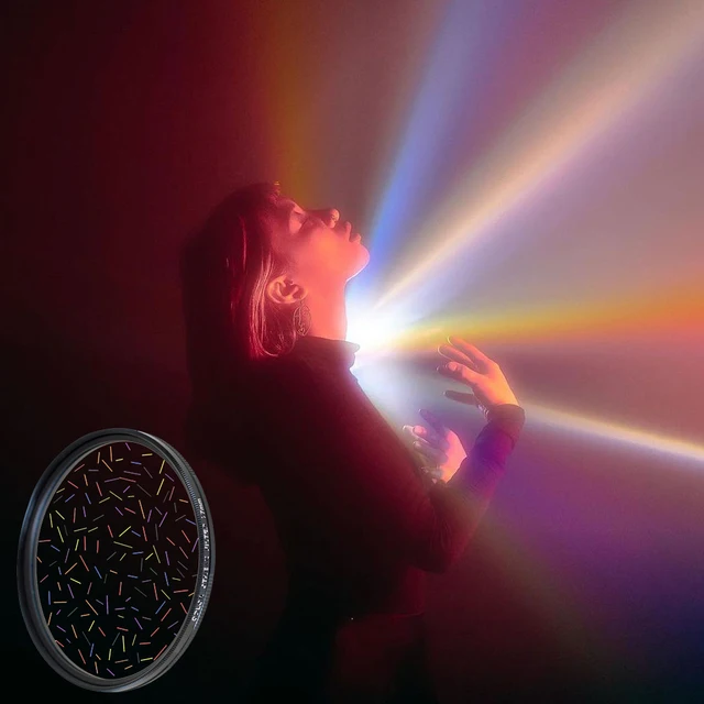 Rainbow Blue Soft Colorful Orange Black Mist Streak Flare Filter