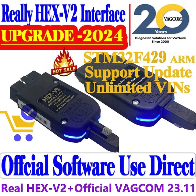 Hex V2 Vcds 22,1 multilingüe, VAG COM 22,3 Para VW, AUDI, Skoda, Seat,  VAGCOM