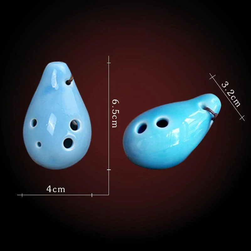 Small Flute Color Clay Ocarina 6 Holes Portable Whistle For Children