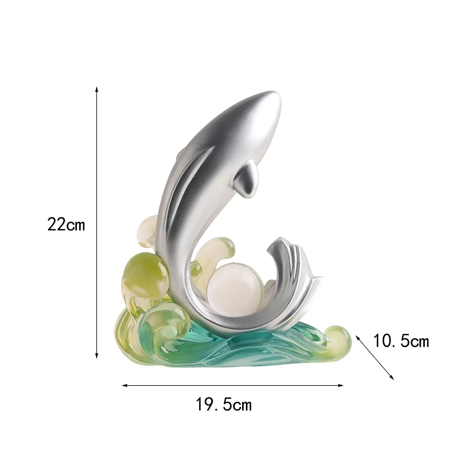 Dolphin Statue Collection Decorative Figurine Animal Sculpture Modern Statue for Desk Cabinet Centerpiece Bookshelf Decor