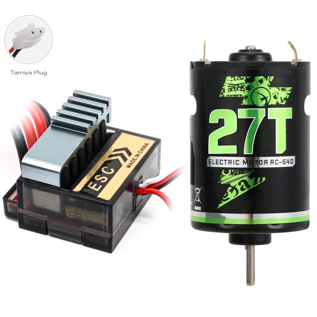 

Щеточный двигатель 20T 27T 35T 45T 540 и щеточный ESC 1/10 A для радиоуправляемого автомобиля Axial SCX10 90046 Traxxas TRX4 D90 HSP Tamiya Redcat HPI