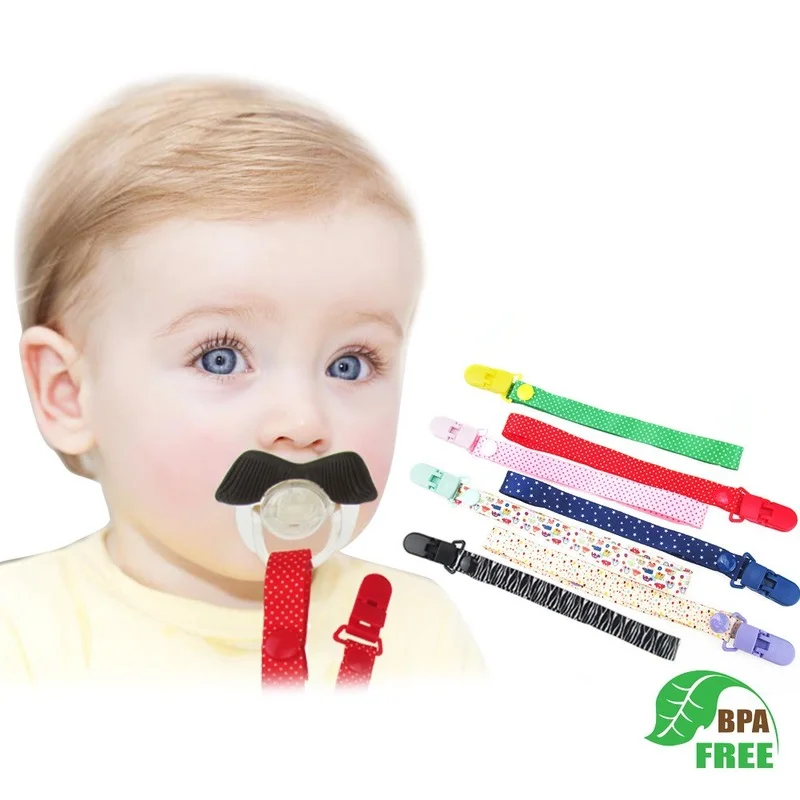 Pacifier Clip Chain Ribbon Dummy Holder 1pc For Infant Feeding