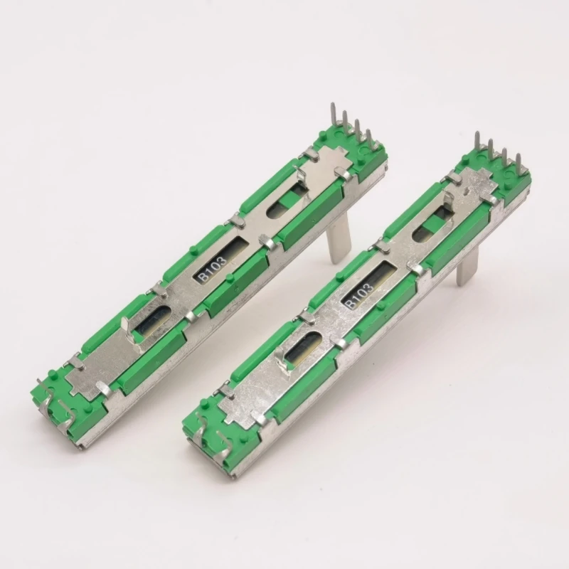 Electronic Components Linear Potentiometer 1pcs 60mm Mixer 45mm Travel Distance Fader Slide Series B103 B10K*2 Double Straight Sliding Potentiometer