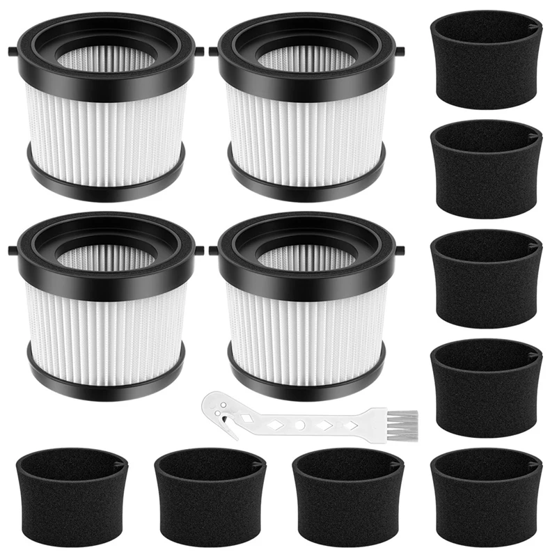 

4 фильтра для DEWALT, 20 в, беспроводной ручной пылесос DCV501HB, с 8 поролоновыми фильтрами и 1 щеткой, запасные части DCV5011H