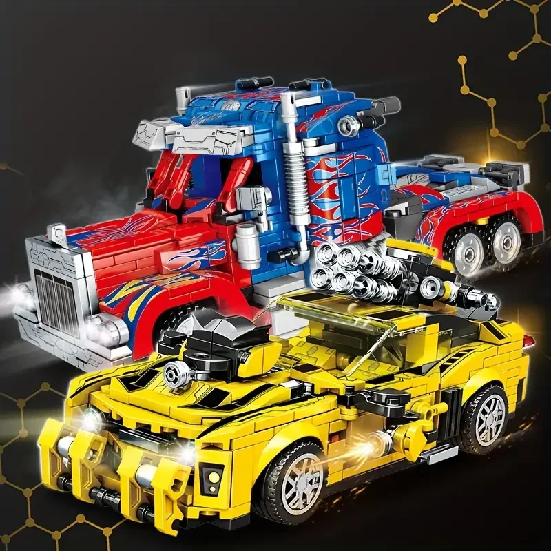 1060 Abs Building Block Toys, Building Toy Set, 2-in-1 Model Building Kit, Adult Creative Building Blocks for Home Decoration, I - 5