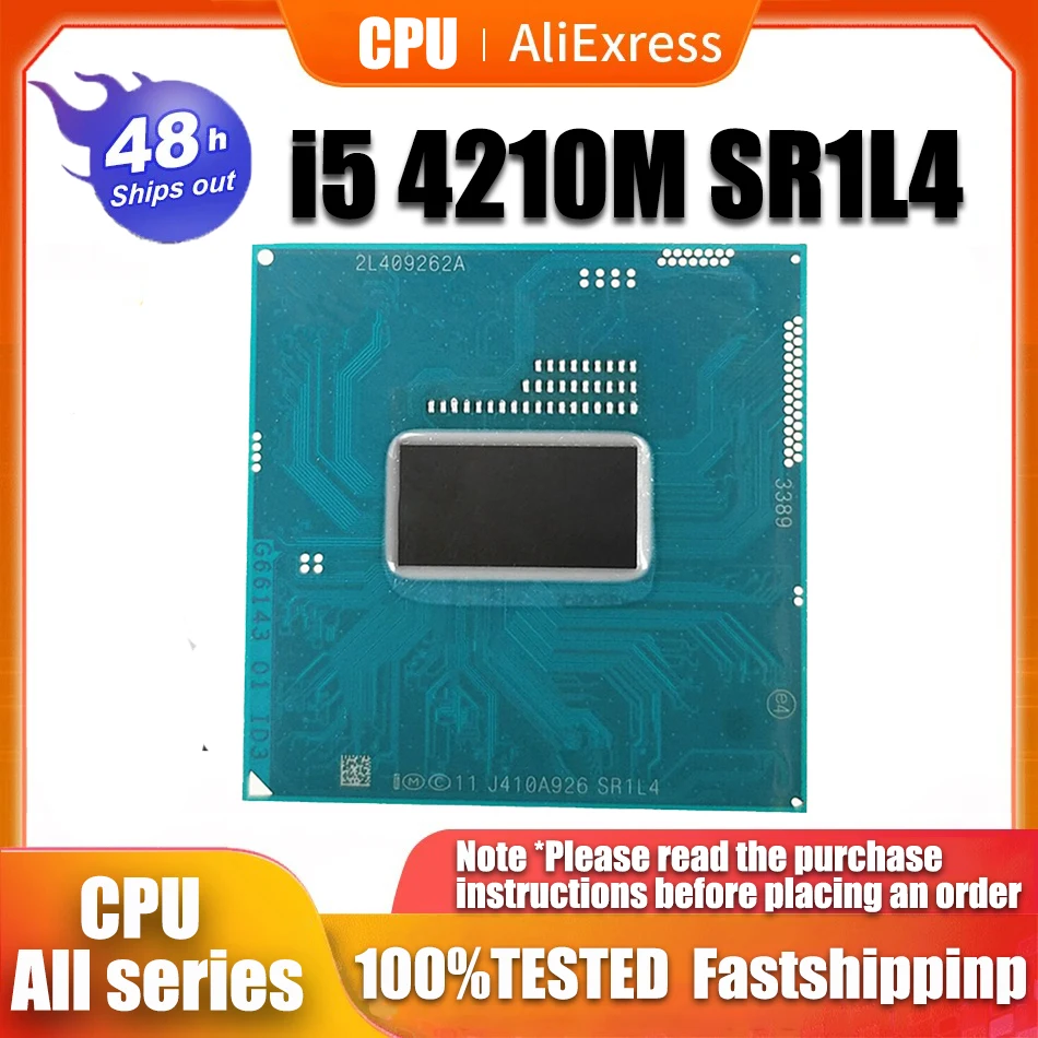I5-4210M Sr1L4 2.6G/Hm87 Processore Laptop Cpu Socket Pga I5 4210M