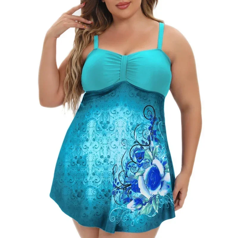 New Large Size 8XL 10XL Swimwear Women Swimsuit With Bottoms Female Two Pieces Bathing Suit Tankini Swimsuits Beachwear