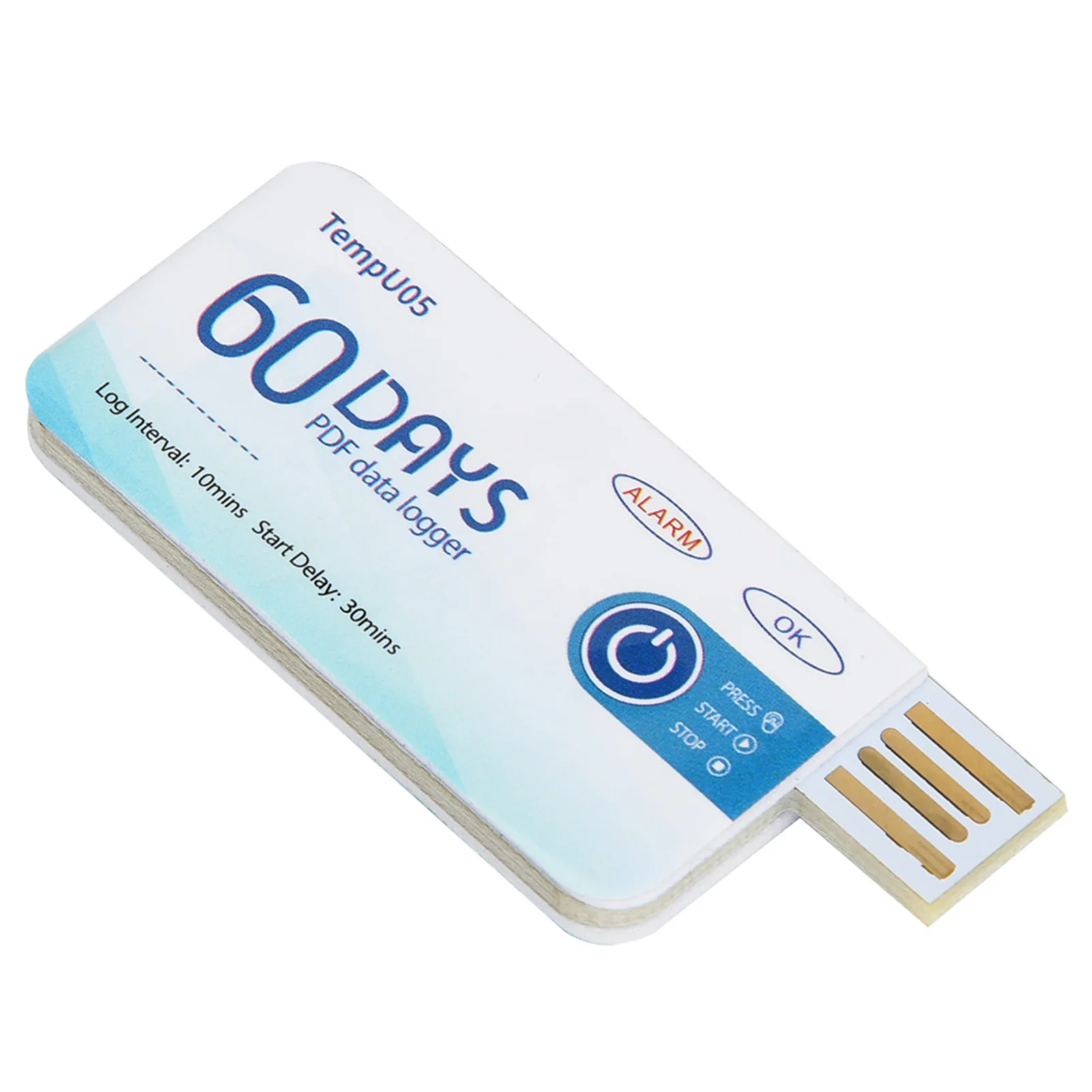 Temperature Data Logger USB PDF Report TempU05 Single Use Temperature Data Logger Disposable USB Recorder PDF Report temperature data logger