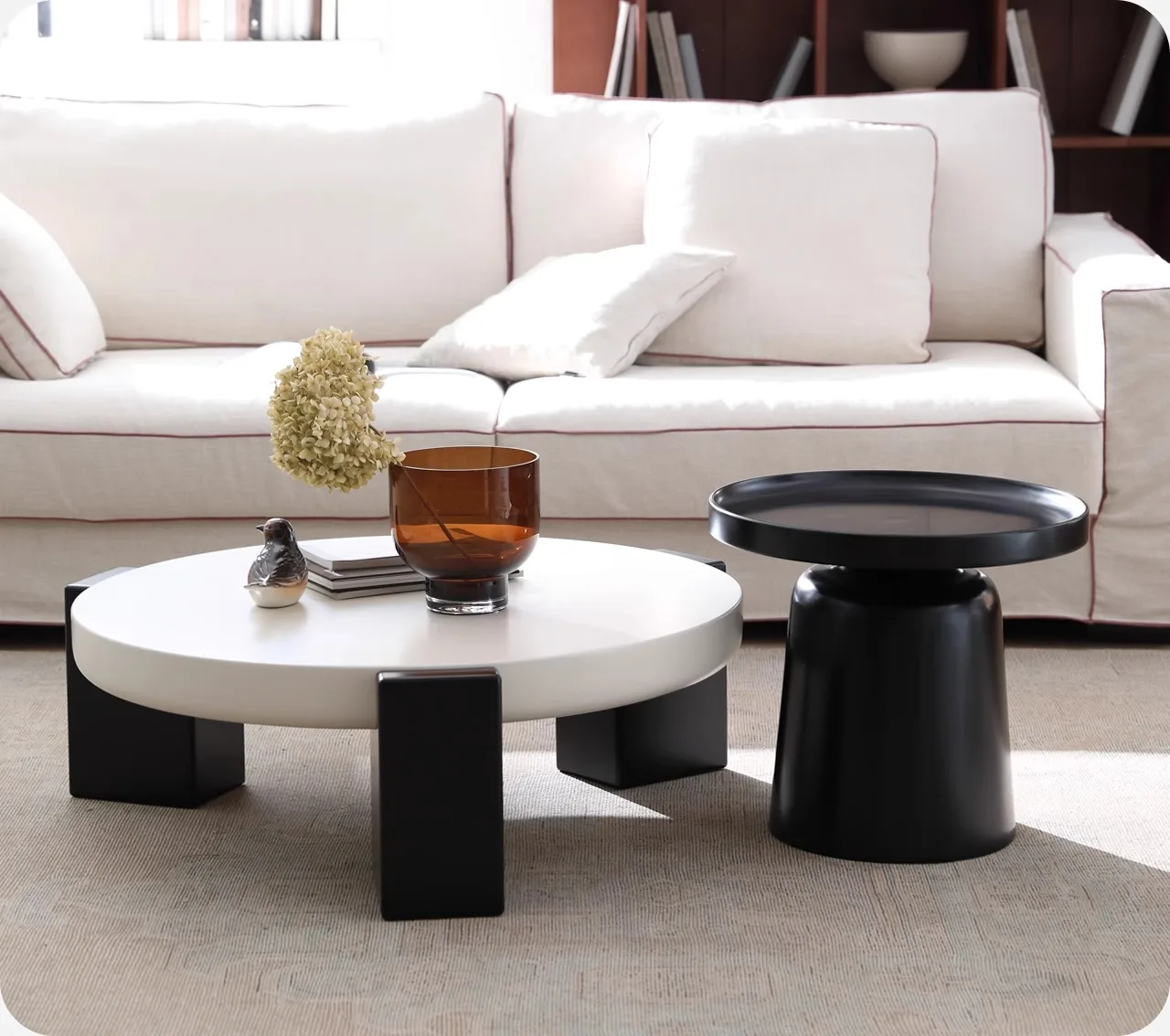 Nordic Coffee Tables Japanese Round Small Unique Side Table Glam Minimalist Cute Mesa De Centro De Sala Living Room Furniture