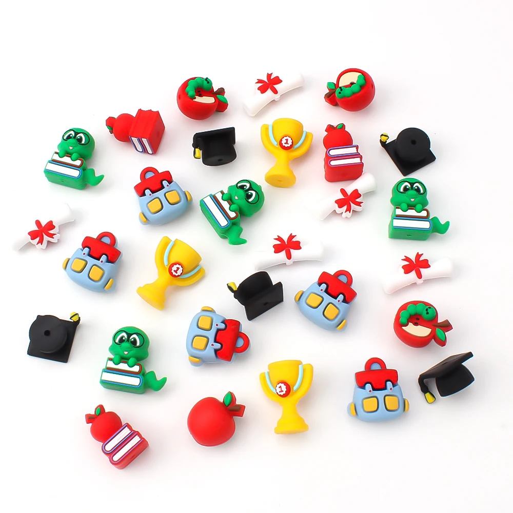 Aazon.co: Jxyoeunr 12Pcs Cute Cartoon Silicone Focal Beads For Pens Characters,Kawaii Silicone...