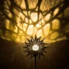 Solar Light Outdoor Flame Sun Iron Landscape Decorative Lamp Waterproof Cracked Glass Bulb LED Lamp For Garden Lawn Courtyard 4