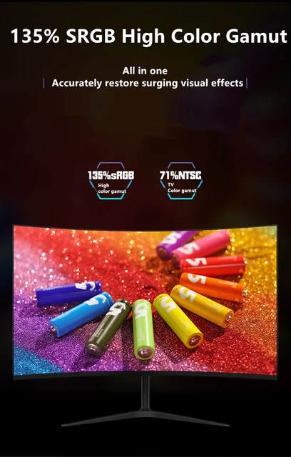 몰입적인 게이밍을 위한 커브드 스크린 모니터