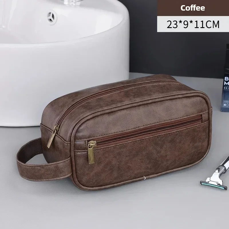 Neceser de PU con múltiples bolsillos para mujer y hombre, bolsas de maquillaje esenciales de viaje, bolsa colgante impermeable, bolsa organizadora de lavado de cosméticos