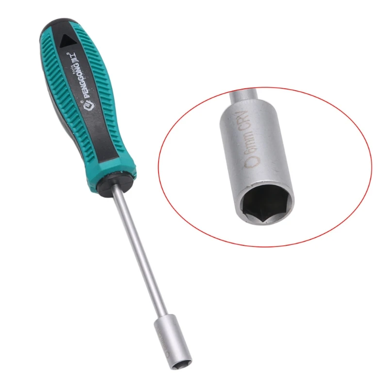 금속 소켓 드라이버 렌치 드라이버 육각 너트 키 너트드라이버 수공구 8mm