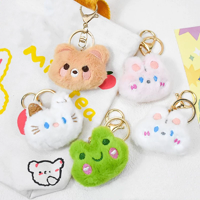 

Cute Plush Toy Doll Squeak Keychain Fluffy Soft Stuffed Toy Backpack Bag Pendant Charms Adorkable Gift For Kids Girlfriend