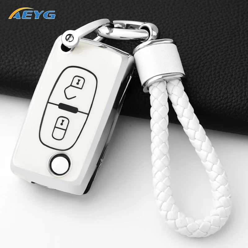 Key Case Cover TPU For Peugeot Partner Citroen Berlingo C3 Picasso