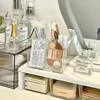 Transparent acrylic 3-5 grid makeup box,makeup brush bucket,makeup organizer,student desk pen holder jewelry storage box 3