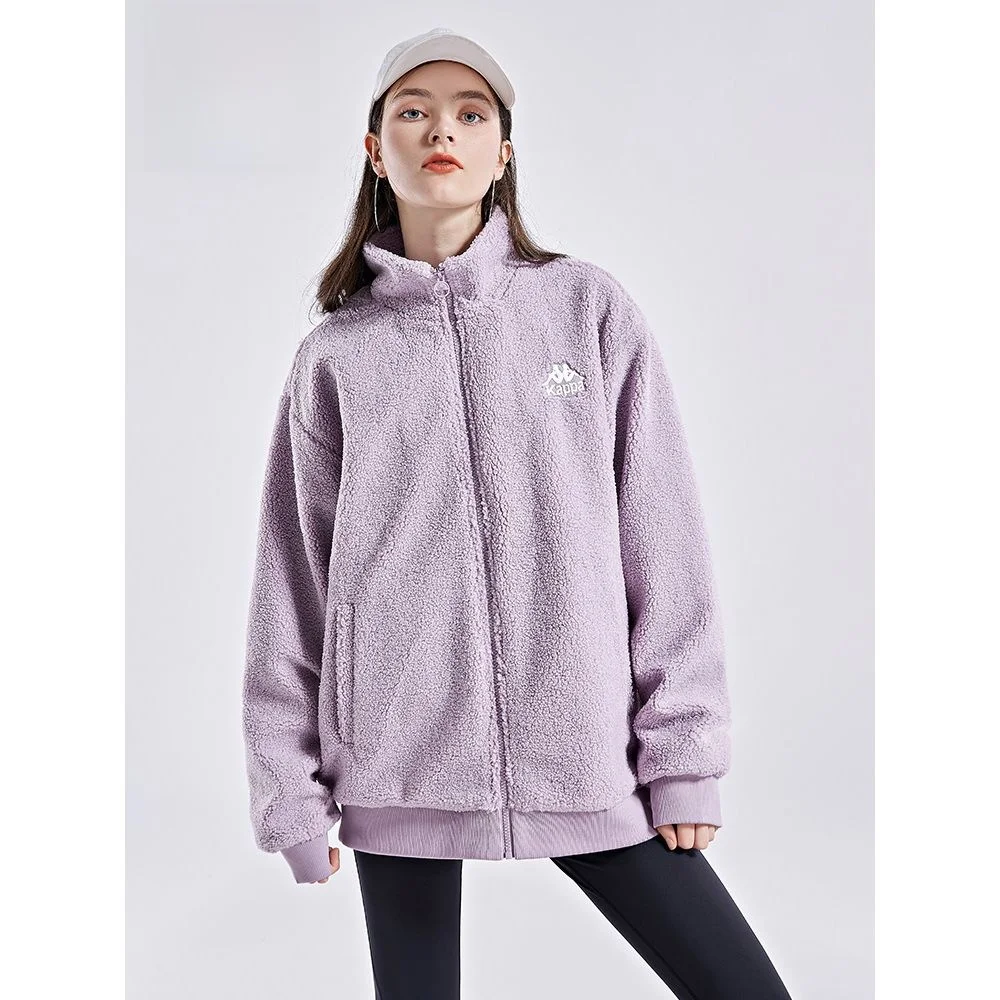 카파 램스벨벳 자켓 남성용 루즈핏 오픈 가디건 스웨트셔츠 두꺼운 보온 스탠드 칼라 캐주얼 스포츠웨어 (남아용)