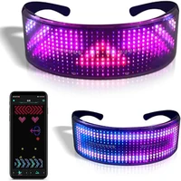 Shining Light up LED Glasses Bluetooth App Programmable Display Screen Rgb Luminous Glasses for Party, Birthday, Halloween