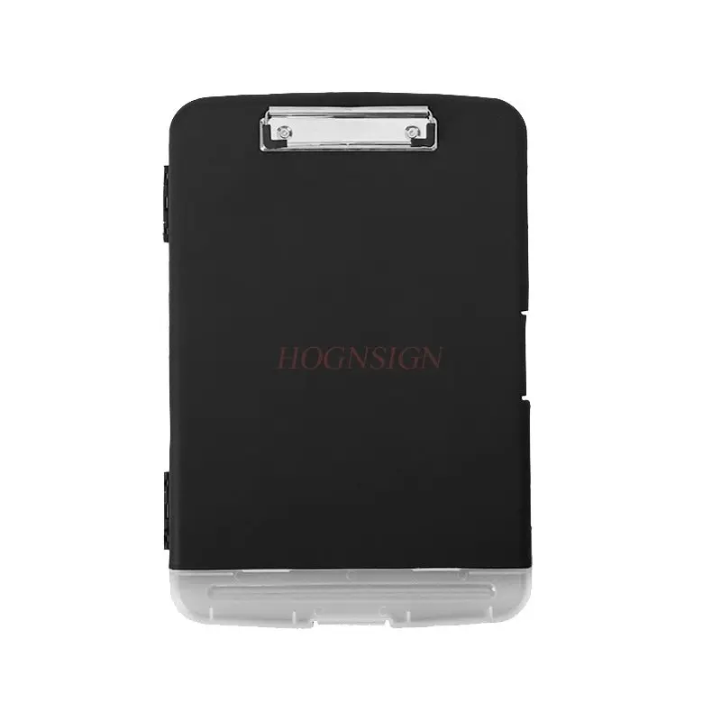 1pcs 다기능 폴더 보드 클립 쓰기 패드 측면 개방형 시험지 보관 상자 2-in-1 보관 및 정리 도구